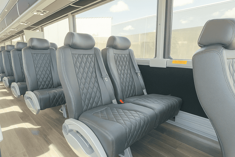 interior of Charter Bus Rental Green Bay charter bus